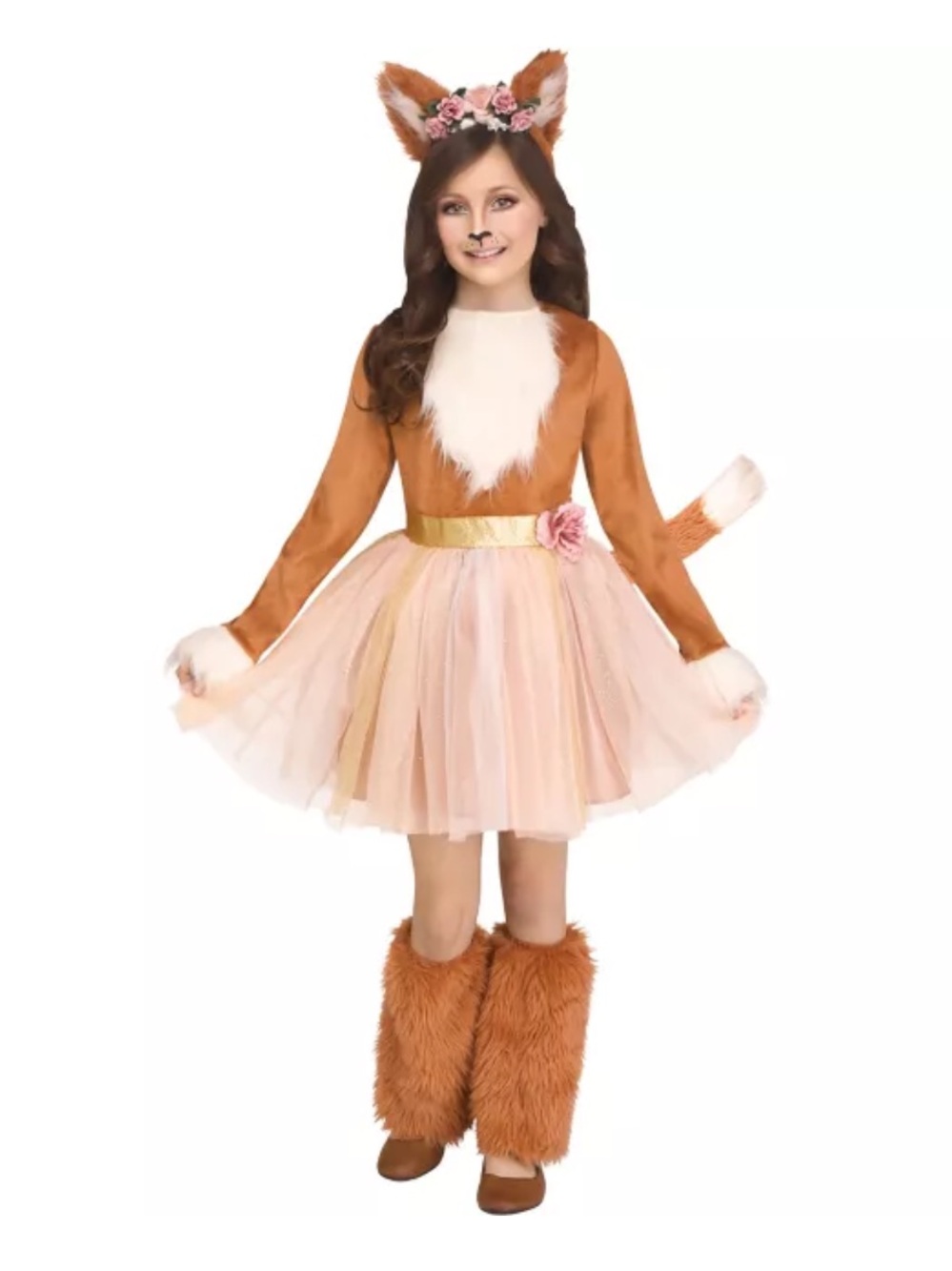 Girls Glimmer Fox Halloween Costume Size XL